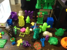 A bunch of stuff made with a different 3-D printer.